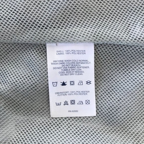 Lands' End Women's Floral Windbreaker in Gray - Size M (10-12) - Picture 6 of 6